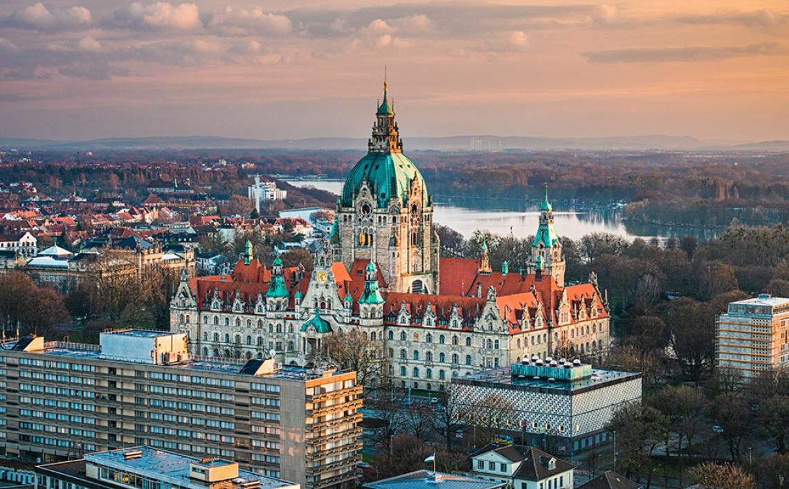 Luftbild der Stadt Hannover