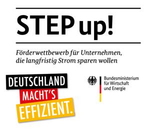 Logos STEP up!, Deutschland macht's effizient, Bundesministerium für Wirtschaft und Energie